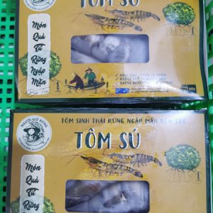 Tôm sú thiên nhiên 10-12 con/kg_HỘP GIẤY_ 500g